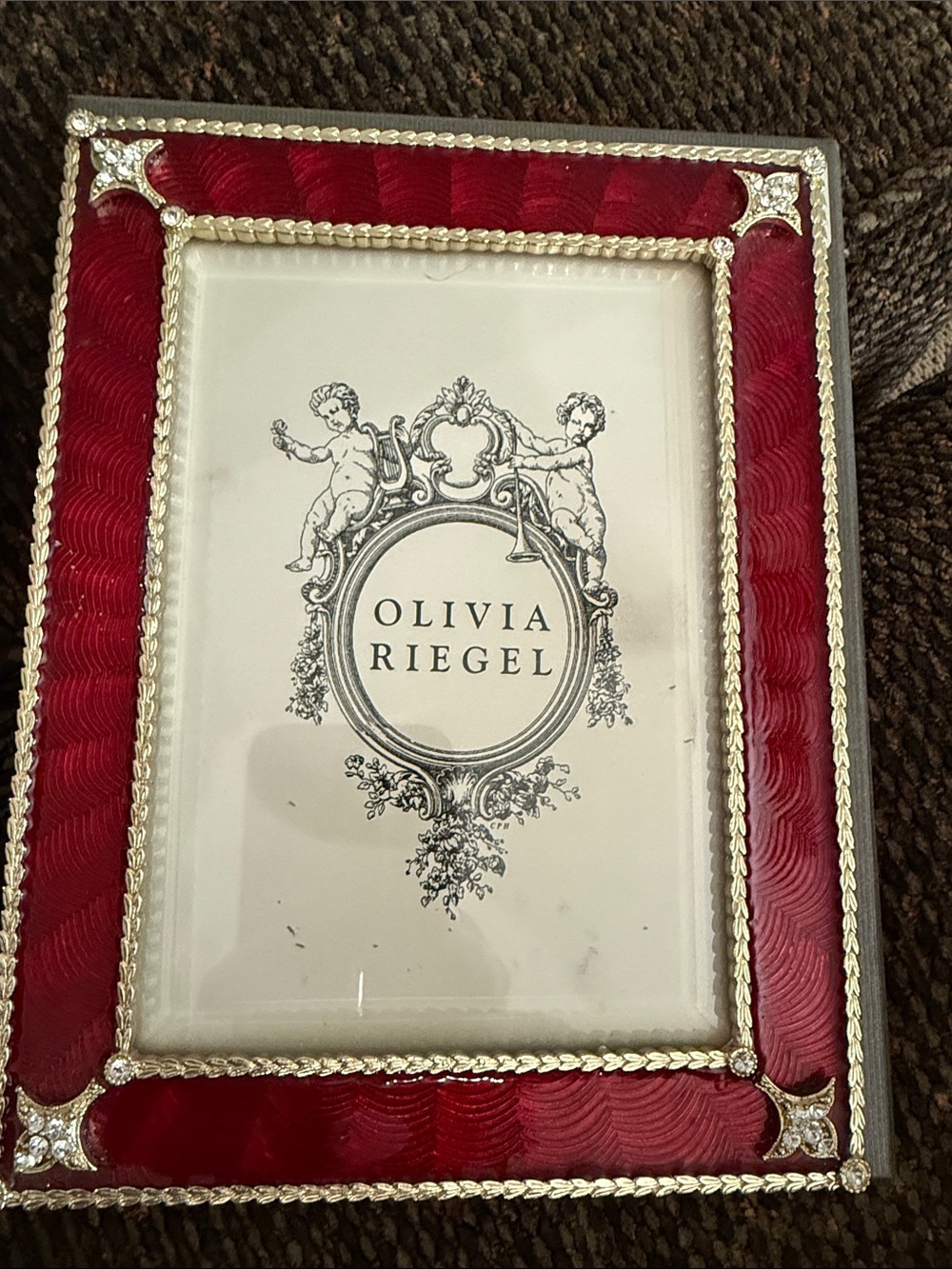 Olivia Riegel Red and Silver Decorative Picture Frame